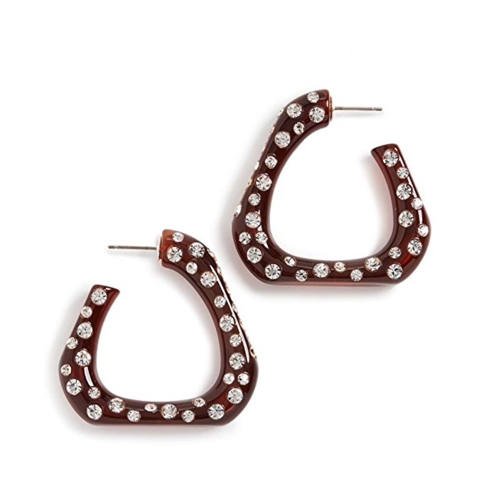 Simon Miller Pave Triangle Hoop Earrings
